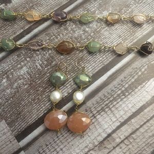 Handmade Wire Necklace & Earring set